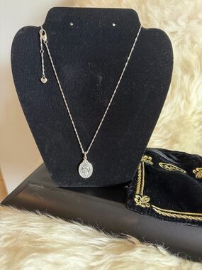 Brighton Silver Twist Rope Medallion Necklace